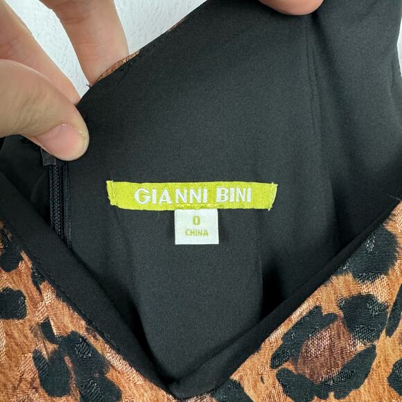 Gianni Bini Danielle Leopard Print Tank Strap Cropped Wide Leg Jumpsuit - Picture 12 of 13